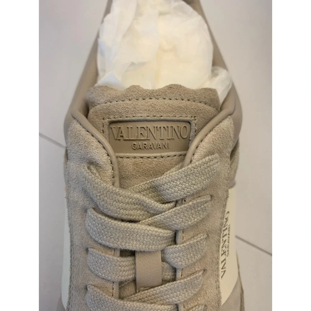 Valentino Garavani Upvillage Crosta Sneakers Beige Cream Lace Up Size‎ 9|39IT
